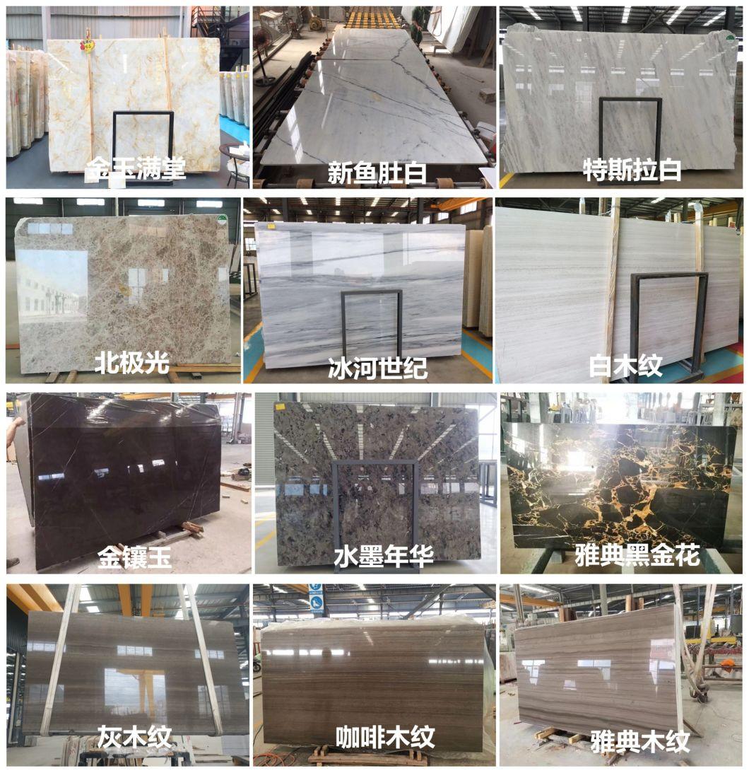 Luxury Grey/Blue/Wood Marble Slabs for Flooring Tiles in Kitchen Countertops/Vanitytop/Table/Top