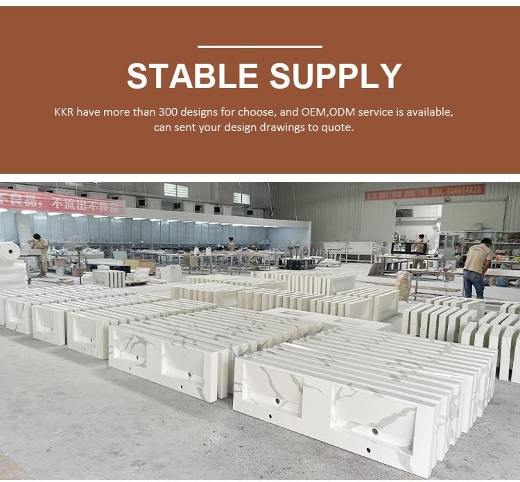 Prefab Commercial Marble Solid Surface Countertop