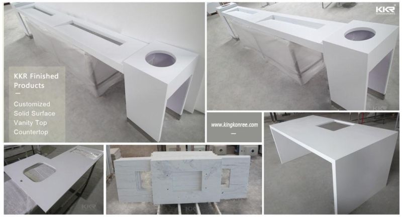 Custom Hotel Bathroom Marble Countertop with Sink