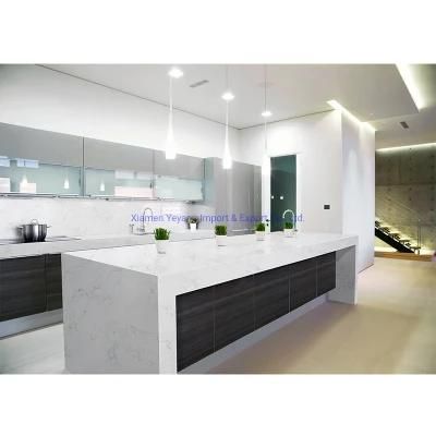 Kitchen/Bathroom/Island/Worktop White Countertop/Countertops Quartz with Grey/White/Brown/Black/Blue Artificial Slabs/Tiles