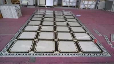 Living Room Cream Marfil and Portopo Real Marble Floor Tile