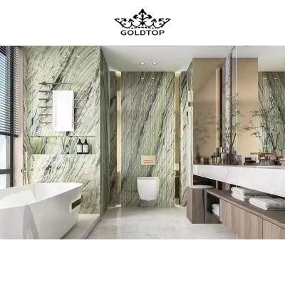 Luxury Background Green Bookmatched Marble Wall Tiles Slab