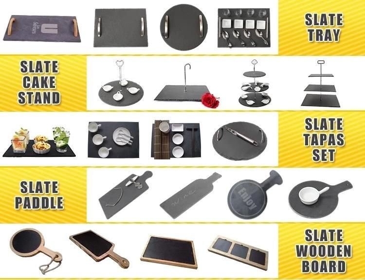 High Quality Slate Stone Sushi Plates, Service Plates for Tableware