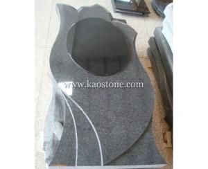 France Grey Granite/Marble Monuments with Gold Leaf/Heart
