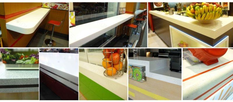 Resin Stone Washroom Countertops Custom Color Solid Surface Basin Price