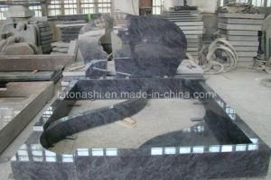 Granite Monument Tombstone with Carving