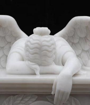 White Marble Angel Monuments Headstone