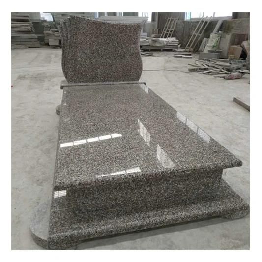 Experienced Workmanship Natural Granite Tombstone European Polished Headstone