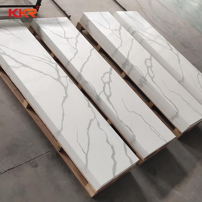 Calacatta Sheets Marble Texture Countertop Resin Stone Solid Surface