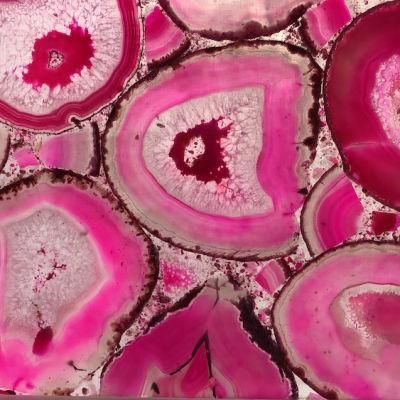 Pink Agates Semipreious Stone Slab Luxury Stone