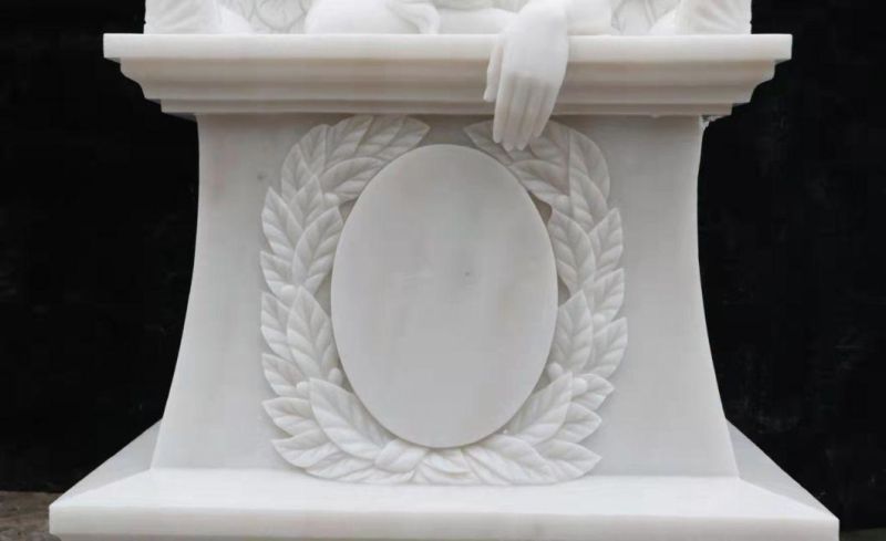 White Marble Angel Monuments Headstone