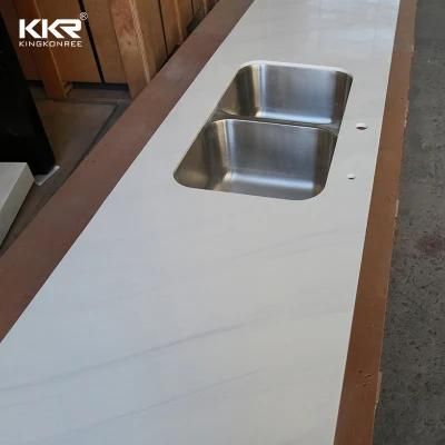 Customized Size Luxury Waterproof Carrara White Kitchen Solid Surface Marble Countertop