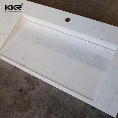 Custom Artificial Solid Surface Stone Marble Pattern Polish Vanity Tops Counter Tops