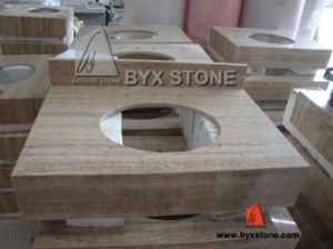 Sliver Grey Travertine Vanity Top for Bathroom/Kitchen/Bar