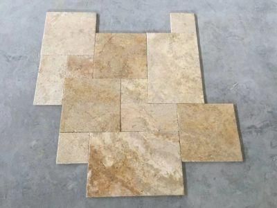 Yellow Limestone Wall Cladding for Villa Exterior Wall Decoration, Paving Stone, Tiles