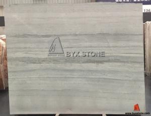 Light Blue Wood Veins Interior Marble Slab