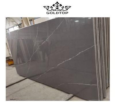 High Quality Temper Polished/Honed/Leather Finish Calacatta Stone Slabs/Tiles Artificial Quartz for Kitchen/Bathroom Counter Tops