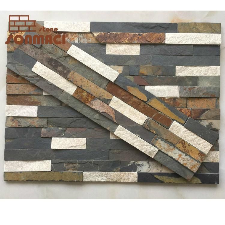 Natural Sandstone Slate Glued Ledgestone Panel