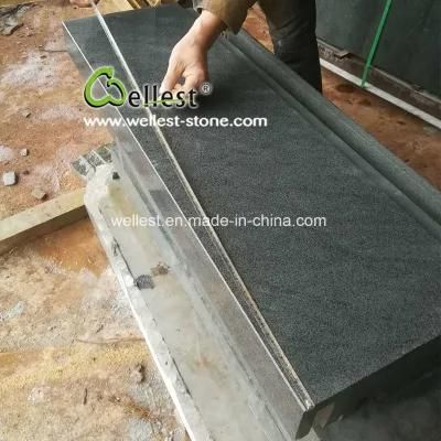 Drop Face Black Blue Stone Pool Coping Tile