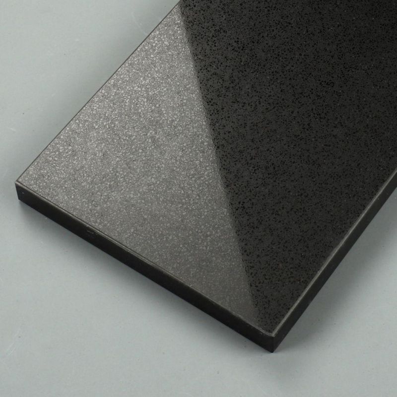 Jet Black Small Grain Quartz Stone Counter Top