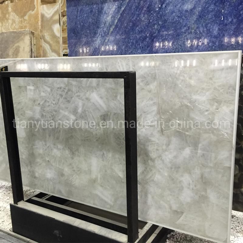 Blue Azul Bahia Semi-Precious Quartz, Marble Agate Slab for Wall Tile and Countertops