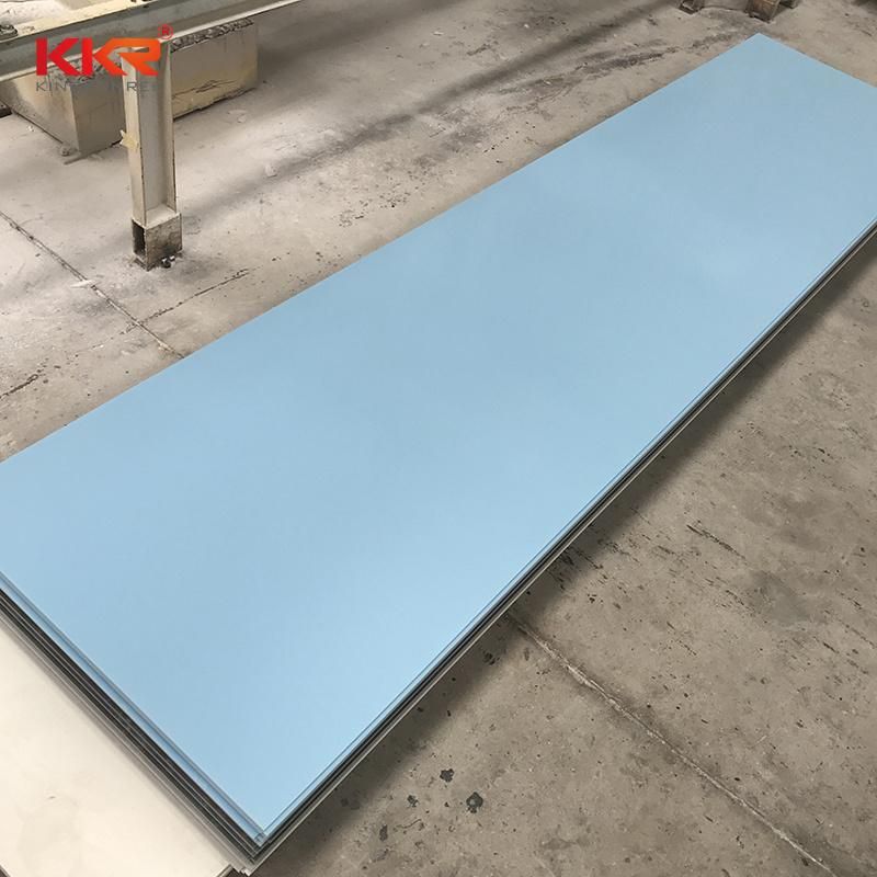 Kitchen Countertop Sky Blue Modified Acrylic Stone Solid Surface for Bathroom Vanitytop