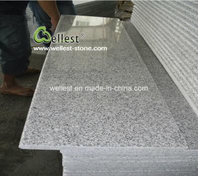 G603 Lunar Pearl Grey Granite Steps and Risers with Bullnose Edge