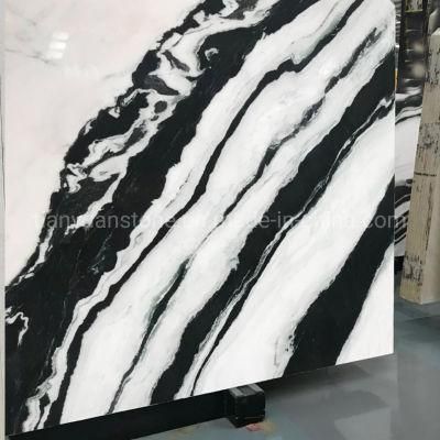 China Natural Polished Panda White Stone Marble for Kitchen/Bathroom/Wall/Flooring/Step/Tile/Cladding