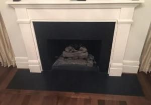 Large Antique Rainforest Green Granite Decorative Stone Fireplace
