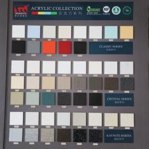 MB211 Almond Pearl Customized Colorful Modified Acrylic Kitchen Countertop for Building Material
