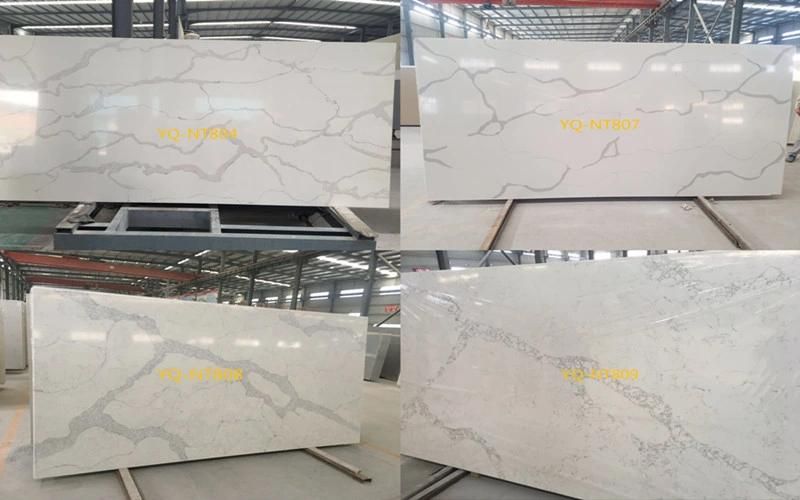 Black Quartz Countertop Slab for Kitchen Island/Worktop/Backsplash Bathroom Basin/Countertop
