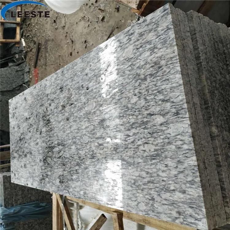 Sea Wave Flower Granite Chinese Natural Grey Granite Polished Cut-to-Size Flooring Tiles