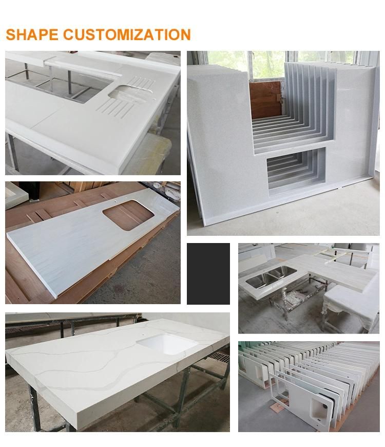 Artificial Marble Stone Kitchen Quartz Countertops