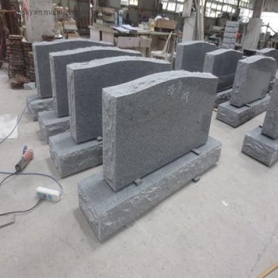 Traditional American Style Tombstone Monument with China Gray Granite Stone