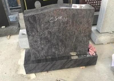 America Bahama Blue Granite Slant Monument Gravestone