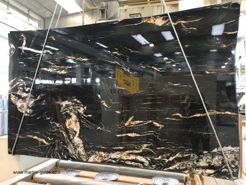 Colorful Natural Cosmic Black Granite Stone for Tile/Slab/Wall Tile/Countertop/Stairs/Bench