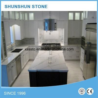 Artificial White Calacatta Stone Cheap Countertops for Home