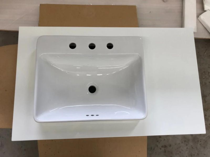 Artificial Stone Crystallized Glass Panel for The Single Sink Vanity Top