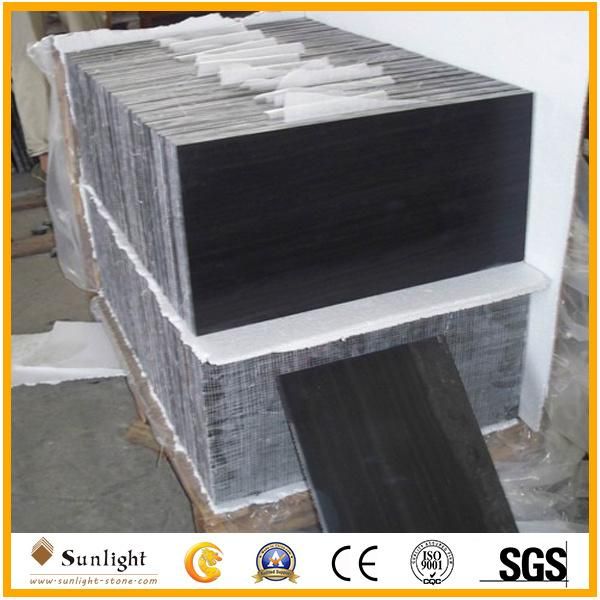 Price Grain Color Texture Stone Slab Imperial Black Wooden Marble, Black Wooden Marble in Slabs