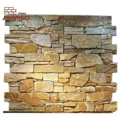 Hot Sale P014 Slate Wall Panel Cement Back Ledge Stone