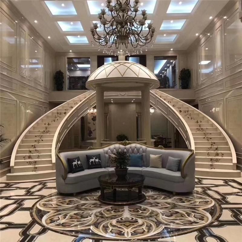 China Factory Home Decor Natural Stone Waterjet Marble Medallion Flooring