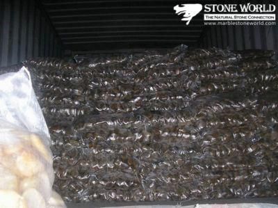 White Pebble Tile on Mesh for Decoration