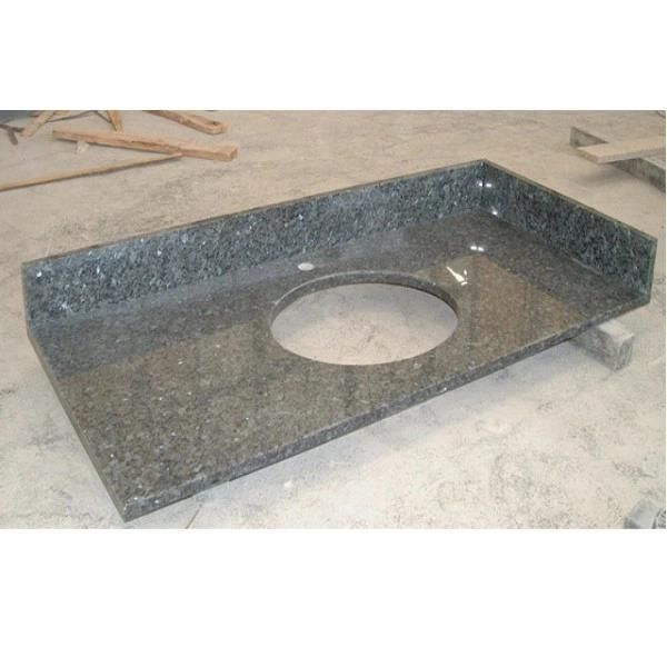 Customized Polished Black Granite Bathroom Vanity Tops