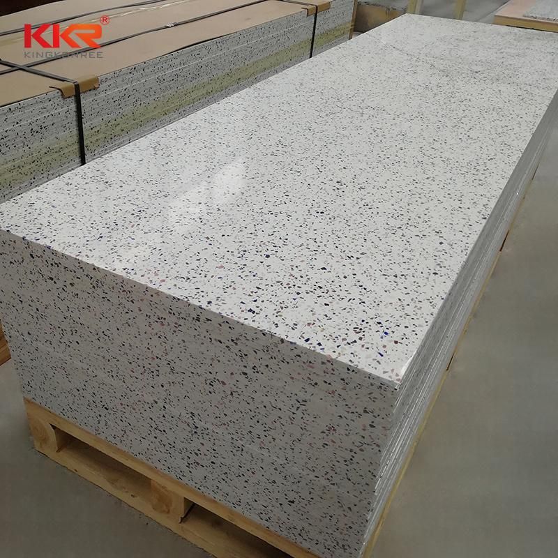 Bathroom Countertop Artificial Stone Polished Terrazzo Solid Surface Slabs