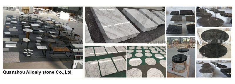Natural Black Nero Marquina Pietra Grey Stone Table Top Marble Coffee Table