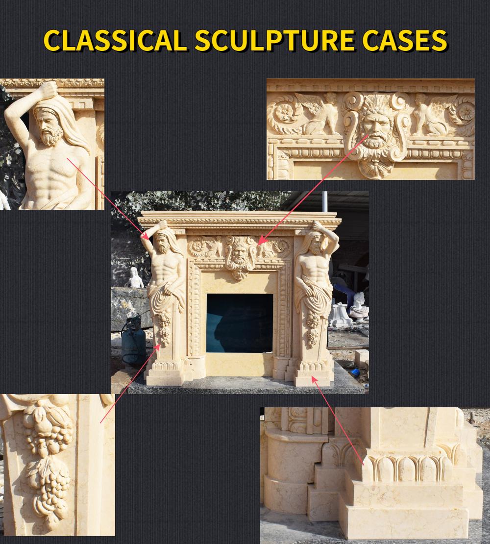 Decorative Natural White Marble Fireplace Marble Stone Fireplace