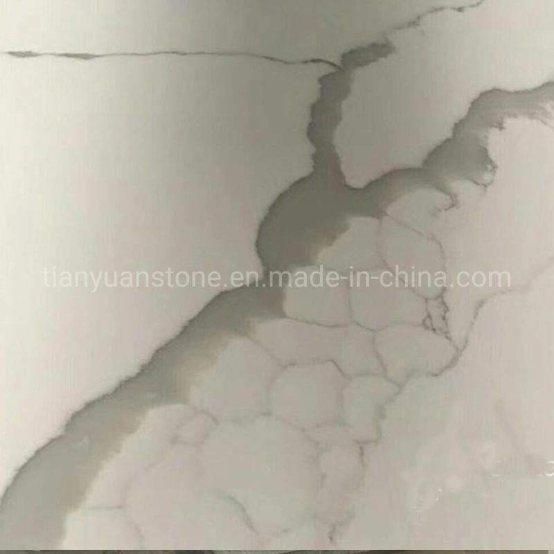 Marble Look Artificial Stone Quartz Countertops with Veins