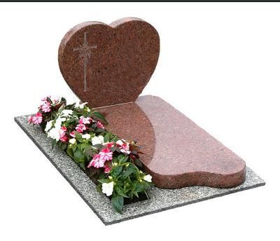 Ruby Red Granite Tombstone Monument