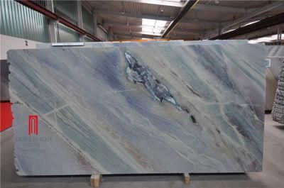 Light Blue Marble Slab Block for Bathroom Wall Decor