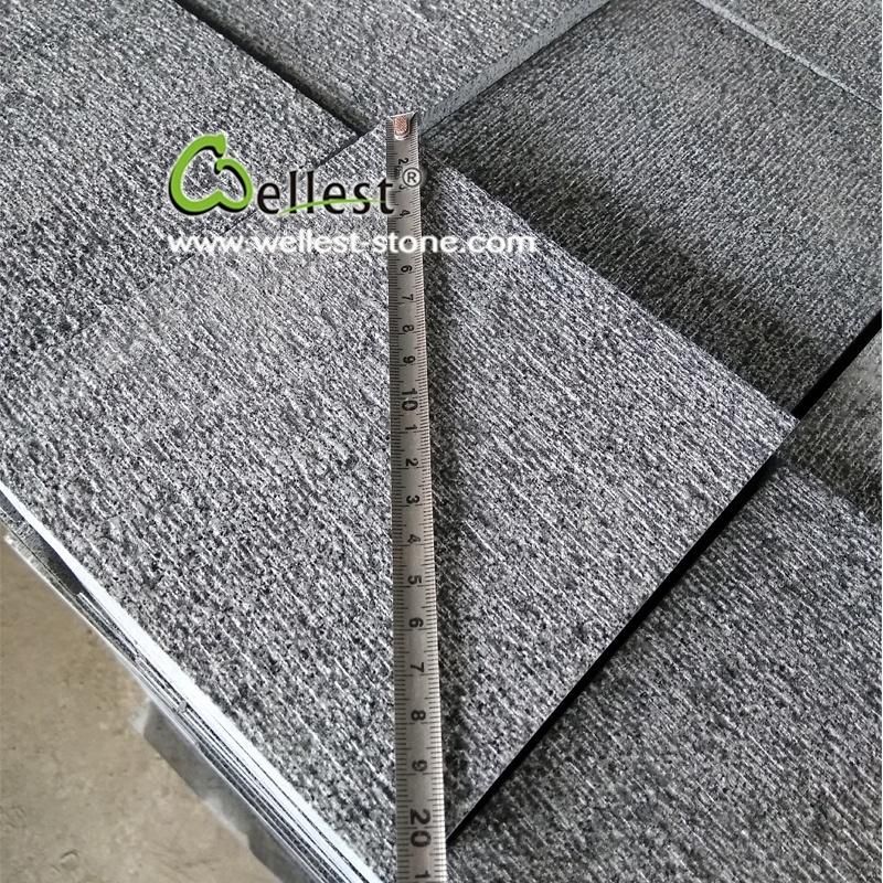 Chinese Natural Basalt Stone, Basalt Tile, Black Basalt with Chiseled Surface